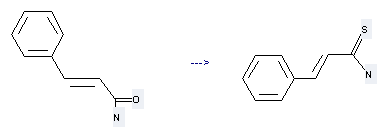 2-Propenamide,3-phenyl-, (2E)- can be used to produce 3t-phenyl-thioacrylamide by heating